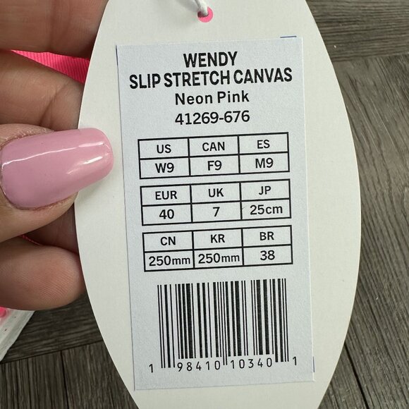 Hey Dude Slip Stretch Women's size 9 Canvas Hot Pink Mules - Picture 8 of 8